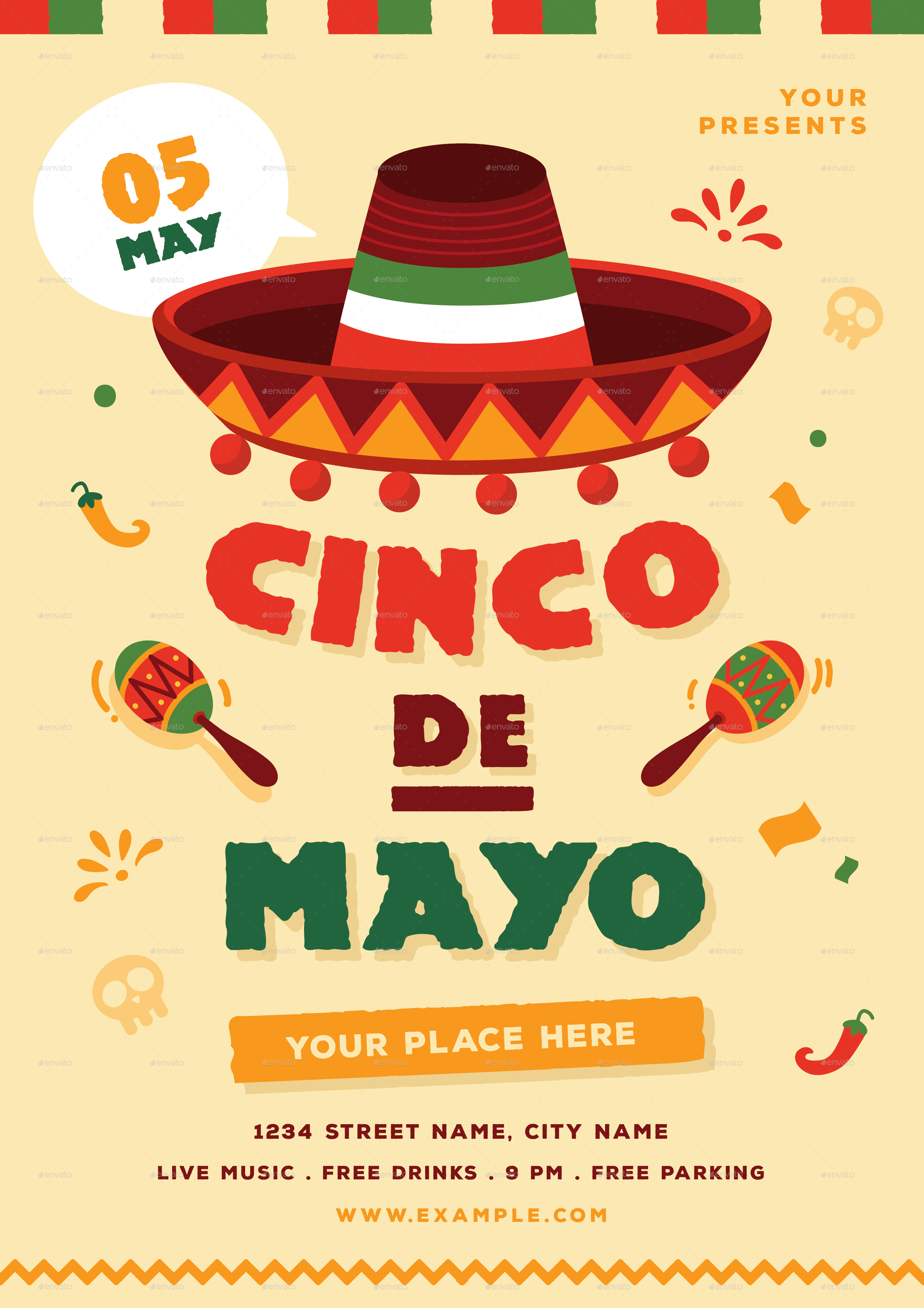 Cinco De Mayo Flyer by Vector_Vactory GraphicRiver